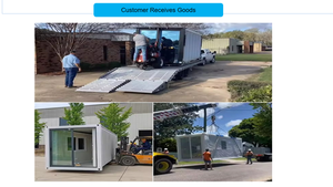 Casa Container Mobile Espandibile Impermeabile e Traspirante da 20 Piedi, Pronta per la Spedizione, con 2-3 Camere da Letto, Cucina, Soggiorno, Design Moderno e Pannelli Sandwich - Product Image 6