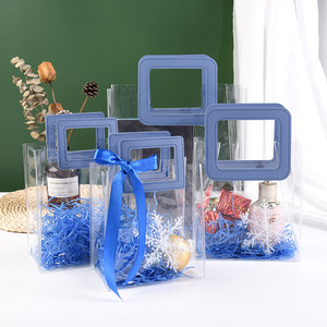 Reusable Waterproof Clear PVC <b>Gift</b> <b>Bag</b> Custom Logo Handbag with Handle for <b>Gift</b> Packaging in Bulk - Product Image 5