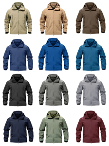 Produzione uomo tattico Softshell giacche con cappuccio, commercio all'ingrosso cappotto in pile personalizzato giacca giacca giacca - Product Image 6