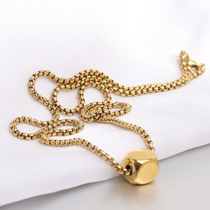 Stainless <b>Steel</b> <b>Ball</b> Pendant Necklace 12mm Geometric Design Everyday Wear Silver Gold Color Option - Product Image 4