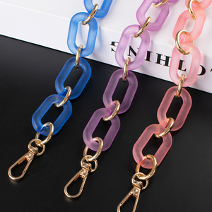 Accessori per borse con catena spessa in acrilico con catena colorata arcobaleno a tracolla trasparente smerigliata - Product Image 6