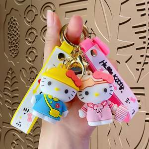סט מחזיקי מפתחות של דמויות סנריו מחומר PVC, הלו קיטי, קורומי, פומפומפורין, באריזת מתנה, לוגו בהתאמה אישית, סיטונאי בכמויות גדולות - Product Image 3