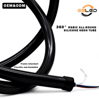 Bande lumineuse LED néon 24V IP67 étanche D22 360 degrés, monochrome 3000K 6000K, sans points lumineux, flexible en silicone Ra90, pour usage hôtelier