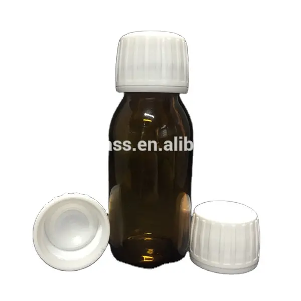 Wholesale STD PP 28mm 100ml amber pet pill bottle tamper proof cap