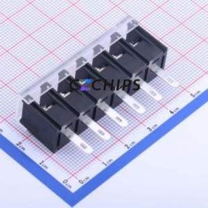 KF28H-7.62-6P Barrier Terminal Block Through hole Component (THT),P=7.62mm Connector With Cover Plate 7.62mm 1x6P Straight Pin - Product Image 2