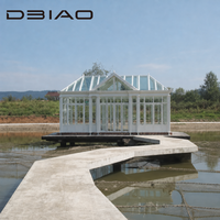 Véranda en verre sur mesure en aluminium de forme spéciale pour jardin, patio, villa, ou enclos extérieur