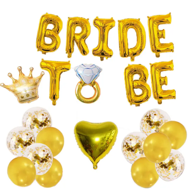 Hen Party Supplies Bachelorette Party Decorations 16 inch Bride To Be Foil Ring Balloons Kits