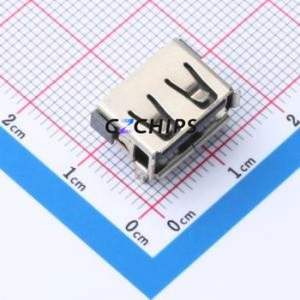 10.0 QC6.3 JB <b>USB</b> <b>Connector</b> Bent Lead Through Hole <b>Connector</b> Type-A <b>USB</b> 2.0 Female Right Angle Insert - Product Image 1