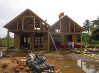 Cabane en bois préfabriquée durable et rapide à construire / Maison en bois préfabriquée / Bungalow préfabriqué pour villas de villégiature sur les îles