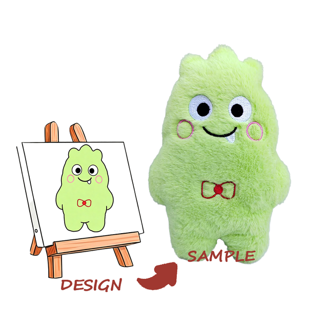 Custom Mini  Plush Super Soft Plush Embroidered Design 10cm Figural Doll with Mesh Lining