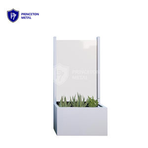 Jardinière élégante en aluminium avec écran d'intimité, jardinière en métal avec treillis pour usage commercial et résidentiel, décoration intérieure - Product Image 4