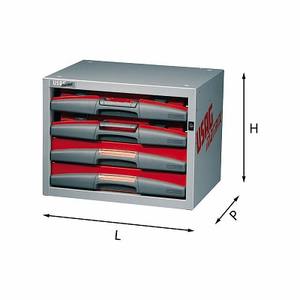 Gabinete de herramientas 5000 E1 con 4 cajones, unidad de almacenamiento de acero para la organización del taller - Product Image 1