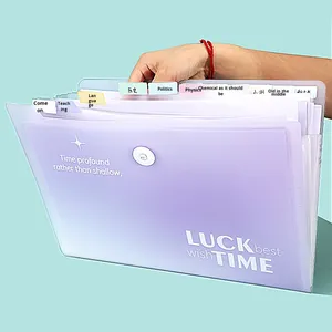 A4 Gradient accordion thư mục sinh viên thời trang giấy thi tài liệu lưu trữ chủ đề thư mục nhiều lớp chèn vật liệu <span class=keywords><strong>PP</strong></span> dày - Product Image 1