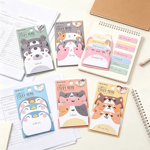 Blocs-notes autocollants mignons en forme d'animaux Sheng Kang Industry, mini-notes de dessin animé, lot de 48 x 68 mm - Product Image 4