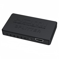 Divisor HDTV 1 Entrada a 2/4 Salidas 4K, Dispositivo de Pantalla Multi-interfaz de Alta Definición para Laptop, PC, Consola de Juegos, STB, Pantalla Dividida