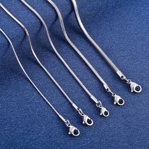 Accesorios de Joyería Impermeables para Mujeres y Hombres, Collar Largo de Cadena de Serpiente Cuadrada de Acero Inoxidable, Gargantilla, Regalo DIY - Product Image 1