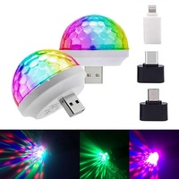 Lumières led disco romantiques, mini usb, 2 pièces, pour fête à la maison, éclairage de boîte de nuit, scène, dj boules