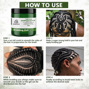 Neatbraiding Gel Acondicionador Renovador y Abrillantador para Trenzas y Rastas, Fijación Extra Fuerte, Control de Bordes, a Base de Agua, Sin Residuos - Product Image 6