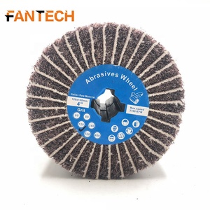 Outils abrasifs 100*100*19mm Tambour de polissage en satin de <span class=keywords><strong>brosse</strong></span> à lamelles entrelacées en nylon non tissé pour le meulage - Product Image 5