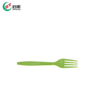 Fourchette en plastique jetable en PP moulée par injection, vaisselle durable de qualité alimentaire pour restaurant, fête, restauration - Product Image 1