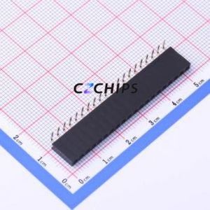 KH-2.54FH90-1X20P-H8.5 Pin Socket Bent Lead Through Hole,P=2.54mm Connector 1x20P 2.54mm Square Hole Right Angle Insert - Product Image 1