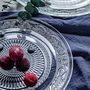 Plato cargador transparente elegante para boda al por mayor, conjunto redondo <span class=keywords><strong>de</strong></span> platos <span class=keywords><strong>de</strong></span> fruta y ensalada <span class=keywords><strong>de</strong></span> desierto <span class=keywords><strong>de</strong></span> cristal transparente <span class=keywords><strong>de</strong></span> 13 pulgadas para cena en casa - Product Image 6