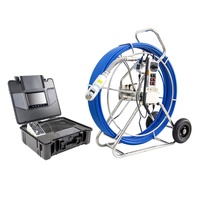 Caméra endoscopique industrielle haute définition IP68, éclairage LED rotatif à 360 degrés, caméra d'inspection de tuyaux portable de 9 pouces, 8X