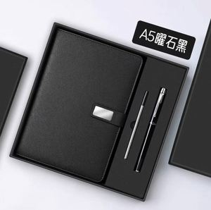 ชุดของขวัญสมุดโน้ต A5 ปากกา และกล่องของขวัญแบบกำหนดเอง สำหรับโลโก้บริษัทและของที่ระลึกงานรับปริญญาของมหาวิทยาลัย ปกหนัง - Product Image 5