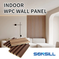 Panneaux Muraux Intérieurs Ignifuges et Étanche pour Bureaux et Maisons, Revêtement Mural Décoratif en WPC pour Répertoire de Fabricants