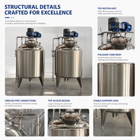 Cuve de mélange et d'émulsification industrielle sous vide 500L en acier inoxydable 316 avec homogénéisateur et chemise chauffante – Cuve de mélange en acier inoxydable
