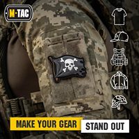 Patch moral pirate squelette croisé en PVC souple, luminescent, résistant à l'eau, imprimé UV, avec fixation Velcro pour brassard ou sac à dos