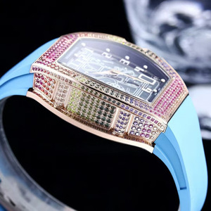 Reloj de pulsera mecánico para mujer, de diseño elegante y de alta gama, ultrafino, luminoso, con diamantes moissanite y visualización de fecha. - Product Image 4