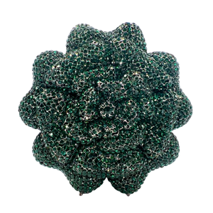 Women Lovely Round Floral Rhinestone Evening Bag Dazzling Gemstone Crystal Clutch <b>Purse</b> Wedding Tea Party Handbag - Product Image 2