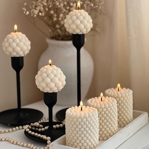 MUYULINS Geometric Cylinder Bubble Column Candle Making <b>Silicone</b> Mold Magic DIY Handmade Ball Epoxy Resin Fragrance - Product Image 6