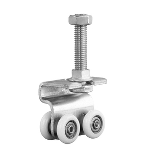 Rouleau de porte coulissante moderne en nylon et plastique à 4 roues en acier inoxydable, rouleau de porte pliante, rouleau de porte coulissante avec installation à vis - Product Image 5