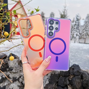 Custodia per Telefono in TPU Traslucido Colorato Sfumato Antiurto per <span class=keywords><strong>Samsung</strong></span> S26 <span class=keywords><strong>Ultra</strong></span> S25 S24 S23 <span class=keywords><strong>S22</strong></span> S21 <span class=keywords><strong>Cover</strong></span> Protettiva Magnetica - Product Image 6