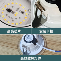 Plafonnier encastré LED, spots LED encastrés 5W 7W 10W 15W 25W, spot LED rond pour intérieur, panneau lumineux commercial encastré
