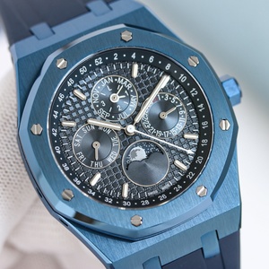 Montre de luxe à calendrier perpétuel |    Montre de luxe à cadran <span class=keywords><strong>bleu</strong></span> avec calendrier perpétuel de GR/HBF/PPF/ZF |   Modèle 26574ST Cal.5134 - Product Image 5