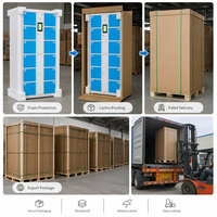 Gabinete de Almacenamiento Inteligente de Acero Personalizado OEM ODM para Proyectos de Fábrica, Gimnasio, Oficina y Escuela con Control de Acceso Digital y Casillero RFID