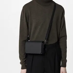 Biểu Tượng Tùy Chỉnh Thời Trang Người Đàn Ông Của Vai Túi Vuông Ví Nhỏ Messenger Túi PU Da Crossbody Kinh Doanh Điện Thoại Di Động Túi