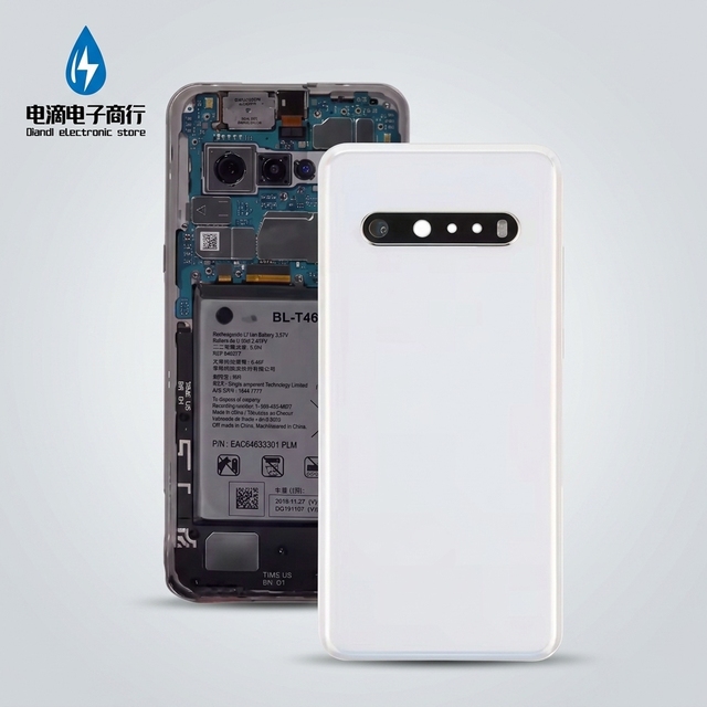 Diandi for LG V60 ThinQ 5G Back Cover Rear Housing Replacement Battery Case LM-V600 Repair Spare Parts