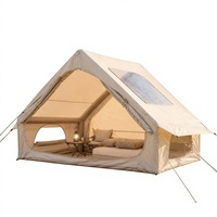 Tente gonflable pour le camping, avec fenêtre de toit, pompe, installation rapide, tissu Oxford, pour 4 à 12 personnes, tente de camping familiale imperméable, glamping