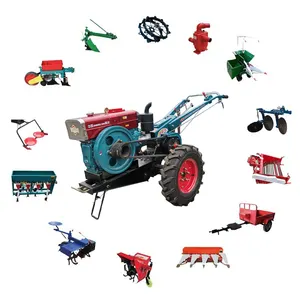 Farm Walking Tractor Mini Farm Garden Tractor Maquinaria agrícola Equipo Diesel Cultivador 8hp 12 Hp 15HP 18hp 20hp