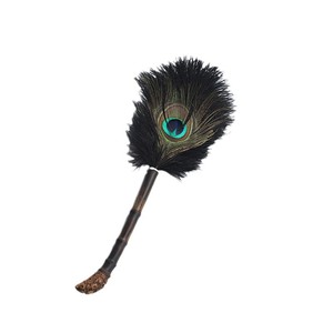Plumeau en plumes de paon, plumeau en racine de bambou violet, plumeau en plumes d'autruche, essentiel pour la salle de thé, décoratif, en forme de poulet - Product Image 5