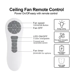 مراوح أسقف ليد قابلة للسحبها بدون ليد للتزيين بجهاز تحكم عن بعد OEM ODM مودرن Ventilador De Techo Con Luz