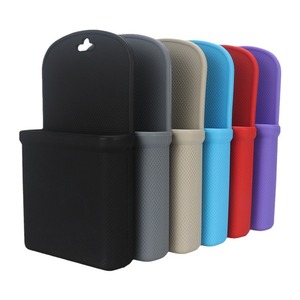 Organizador de Coche, Bolsa de Almacenamiento de Silicona de 7 Pulgadas, Soporte para Teléfono con Ventilación de Aire, Accesorios Multifuncionales para Coche - Product Image 2