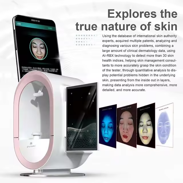 Portable AI Technology Facial 3D Scanner Camera 40 Million HD Pixels Home Use Skin Analysis Machine AI Skin Analyzer