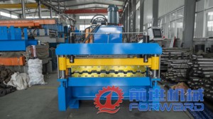 Máquina Formadora de Rollos de Acero Trapezoidal de Color FORWARD <span class=keywords><strong>C20</strong></span> con Componentes Centrales de Rodamientos de Engranajes, Velocidad de Formación de 18-20M/minuto - Product Image 6