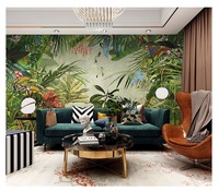 Nordique 3d 8d verdure tropicale art revêtement mural salon TV mur fond papier peint canapé mur tissu