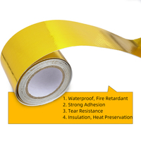 Rouleau de bandage d'échappement universel en or pour voitures, motos, 5m/10m de long et de masquage élevé.
